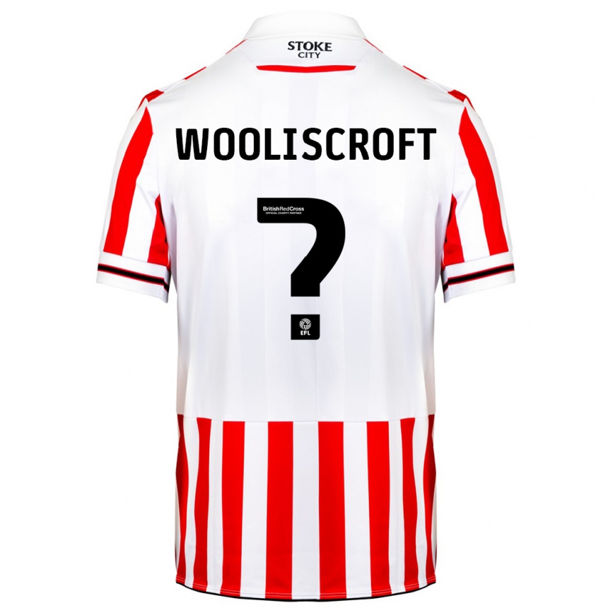 Niño Fútbol Camiseta Morgan Wooliscroft #0 Rojo Blanco 1ª Equipación 2023/24