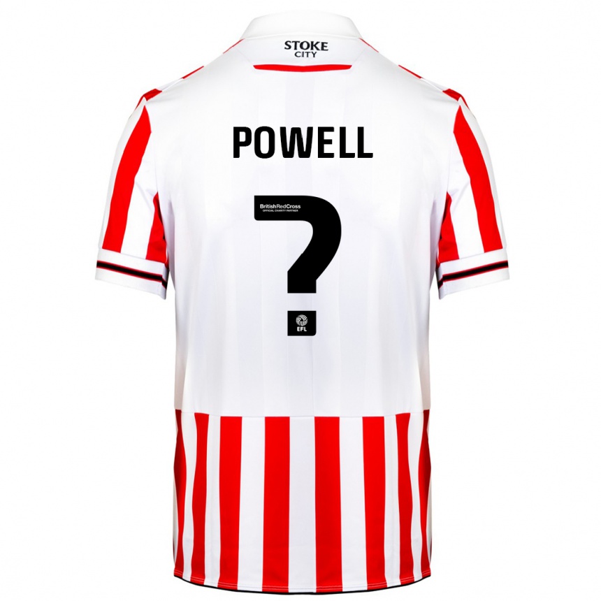 Niño Fútbol Camiseta Owen Powell #0 Rojo Blanco 1ª Equipación 2023/24