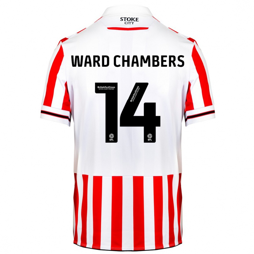 Niño Fútbol Camiseta Courtnay Ward-Chambers #14 Rojo Blanco 1ª Equipación 2023/24