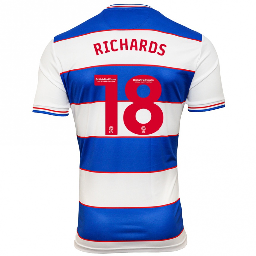 Niño Fútbol Camiseta Taylor Richards #18 Blanco Azul 1ª Equipación 2023/24