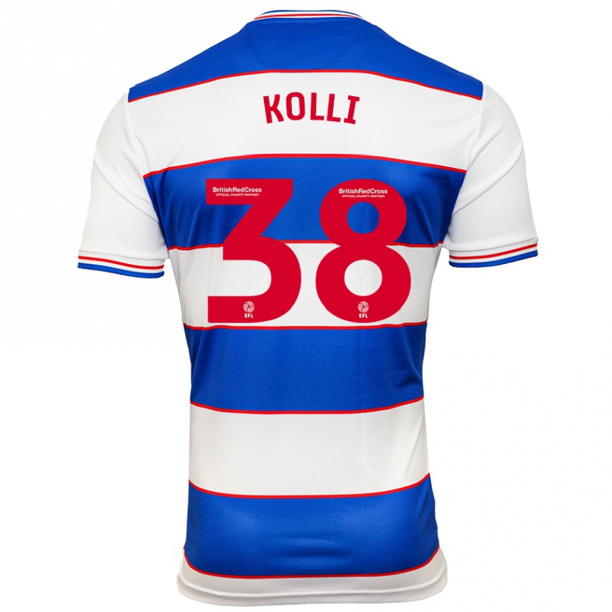 Niño Fútbol Camiseta Rayan Kolli #38 Blanco Azul 1ª Equipación 2023/24