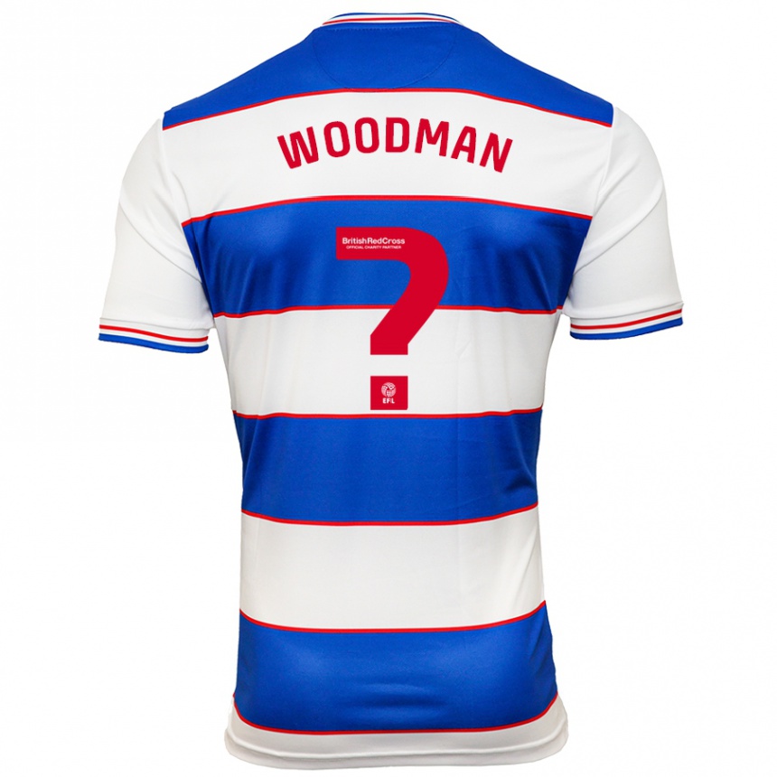 Niño Fútbol Camiseta Deon Woodman #0 Blanco Azul 1ª Equipación 2023/24