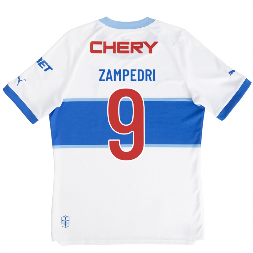 Niño Fútbol Camiseta Fernando Zampedri #9 Blanco 1ª Equipación 2023/24