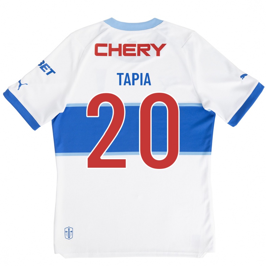 Niño Fútbol Camiseta Gonzalo Tapia #20 Blanco 1ª Equipación 2023/24
