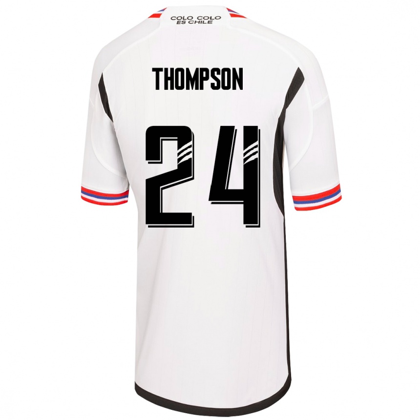 Niño Fútbol Camiseta Jordhy Thompson #24 Blanco 1ª Equipación 2023/24