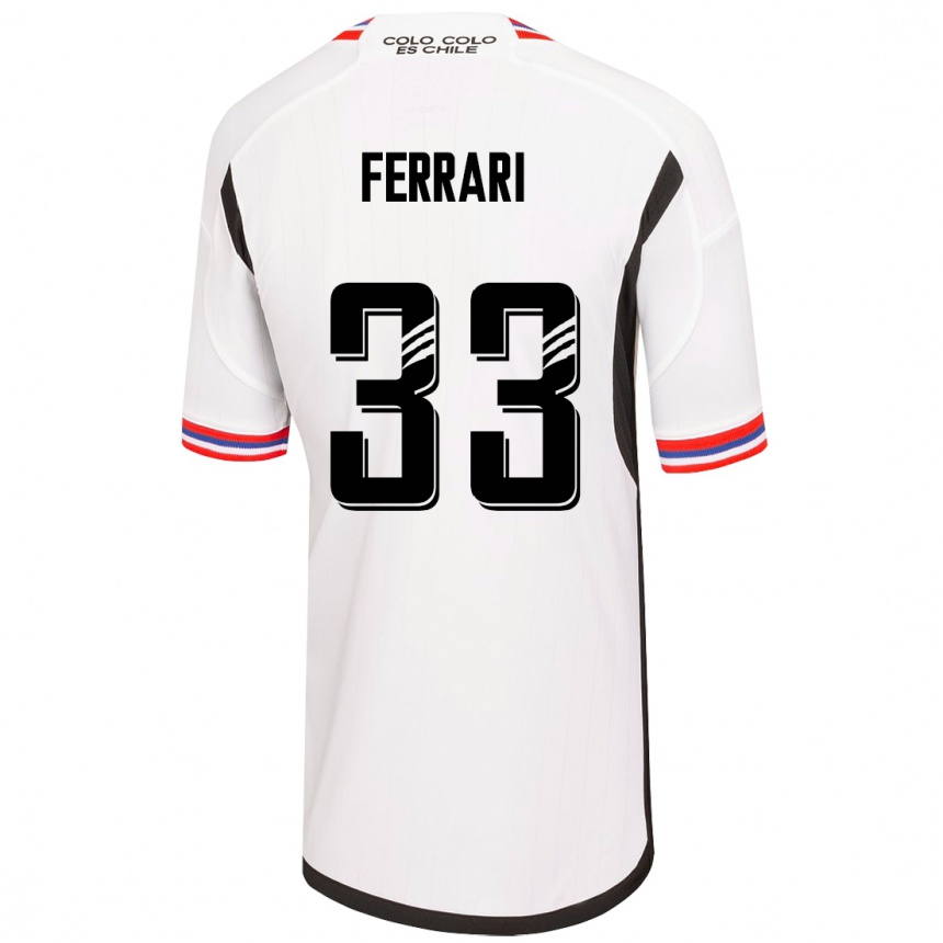 Niño Fútbol Camiseta Matías Ferrari #33 Blanco 1ª Equipación 2023/24
