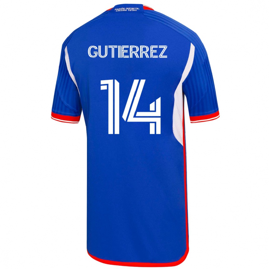 Niño Fútbol Camiseta Ana Gutiérrez #14 Azul 1ª Equipación 2023/24
