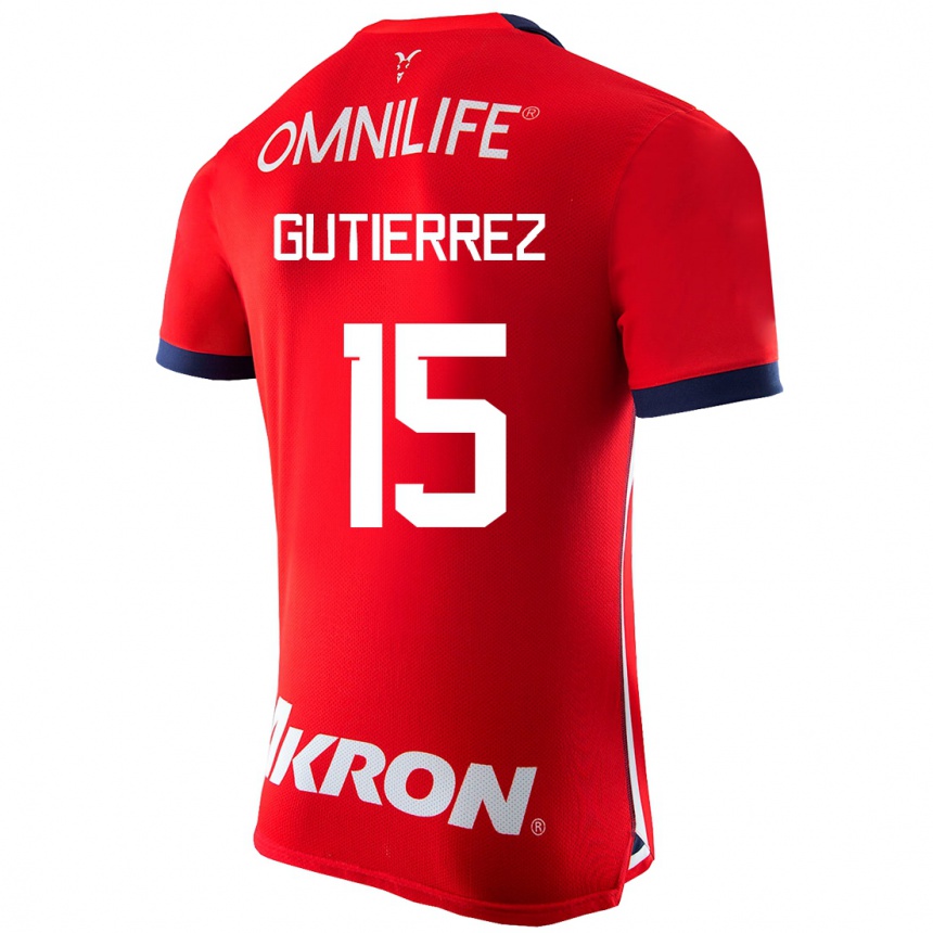 Niño Fútbol Camiseta Érick Gutiérrez #15 Rojo 1ª Equipación 2023/24