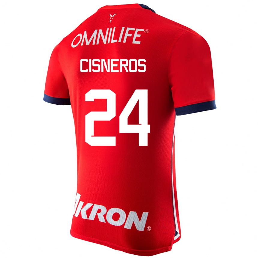 Niño Fútbol Camiseta Carlos Cisneros #24 Rojo 1ª Equipación 2023/24