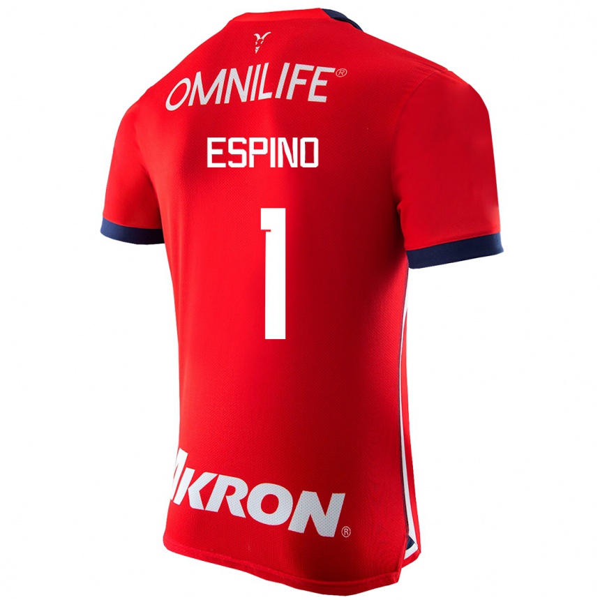 Niño Fútbol Camiseta Celeste Espino #1 Rojo 1ª Equipación 2023/24
