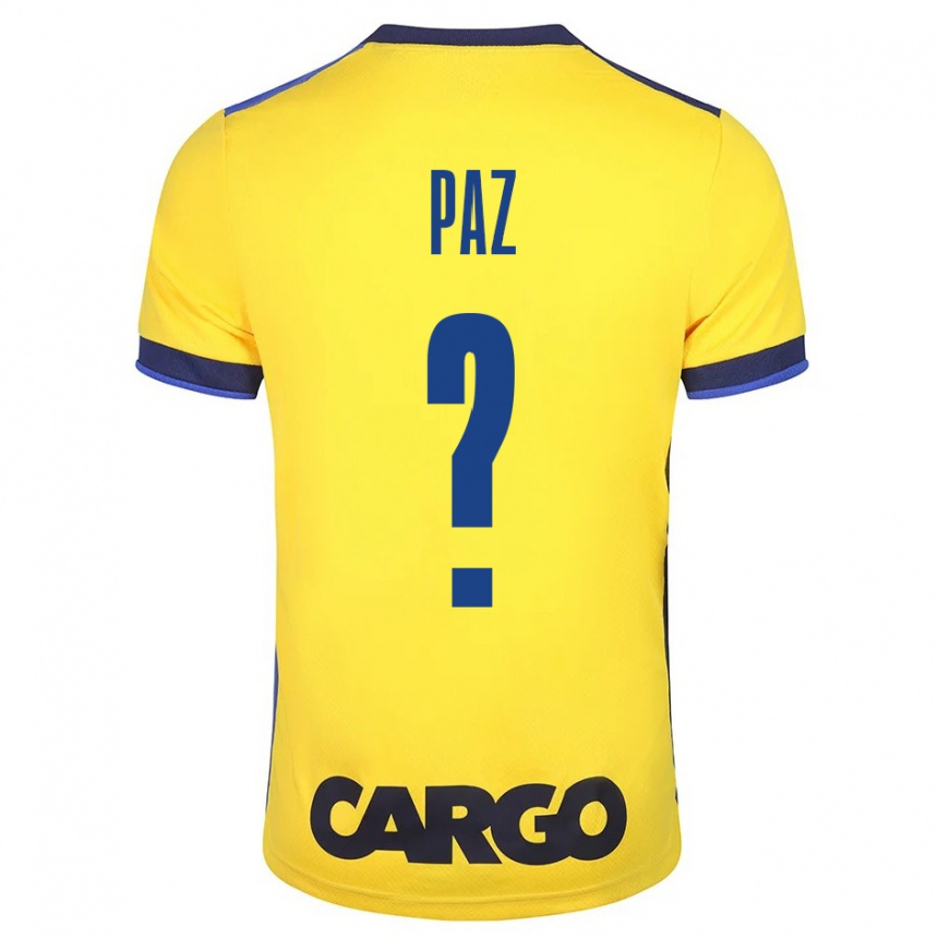 Niño Fútbol Camiseta Jonathan Paz #0 Amarillo 1ª Equipación 2023/24