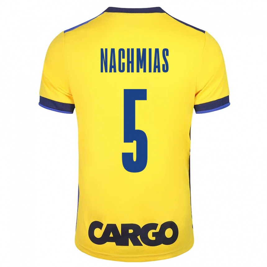 Niño Fútbol Camiseta Idan Nachmias #5 Amarillo 1ª Equipación 2023/24