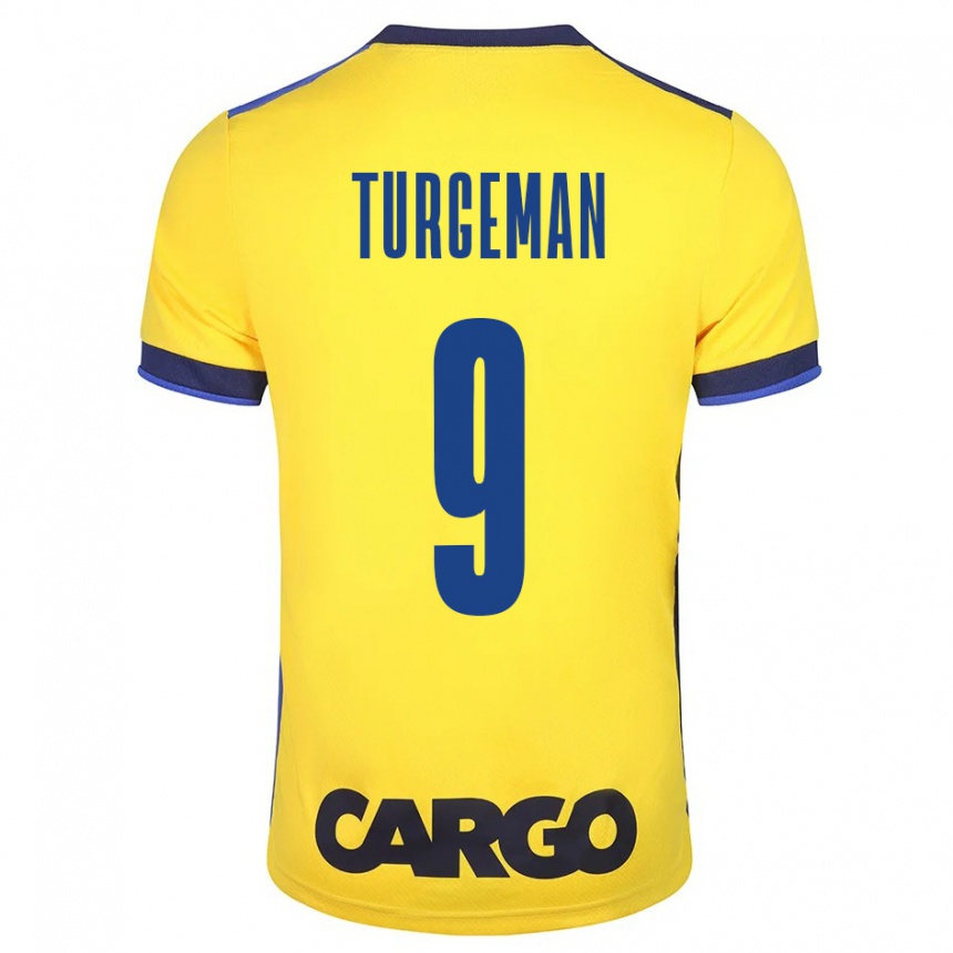 Niño Fútbol Camiseta Dor Turgeman #9 Amarillo 1ª Equipación 2023/24