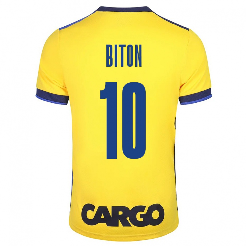 Niño Fútbol Camiseta Dan Biton #10 Amarillo 1ª Equipación 2023/24