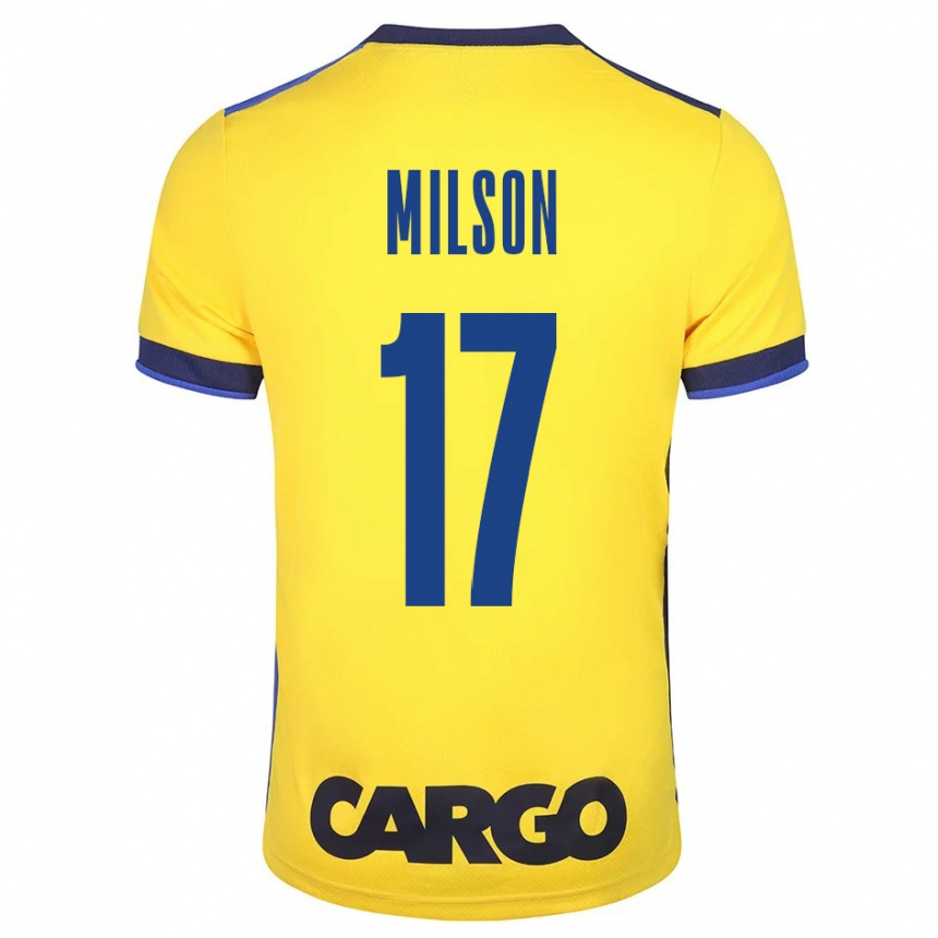 Niño Fútbol Camiseta Milson #17 Amarillo 1ª Equipación 2023/24