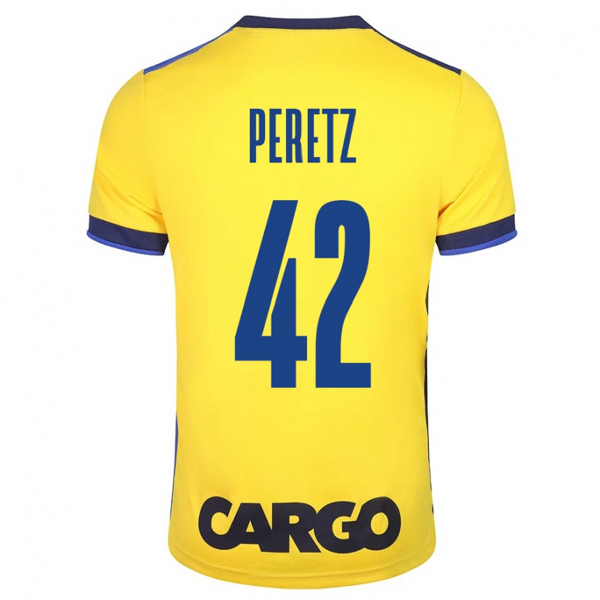 Niño Fútbol Camiseta Dor Peretz #42 Amarillo 1ª Equipación 2023/24