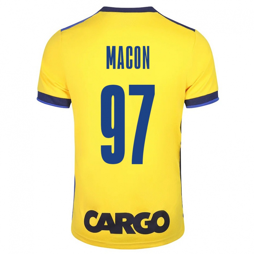 Niño Fútbol Camiseta Yvann Maçon #97 Amarillo 1ª Equipación 2023/24