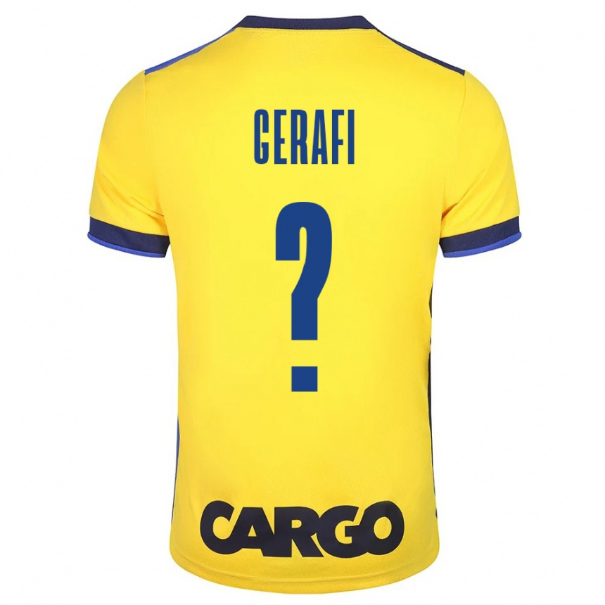 Niño Fútbol Camiseta Omri Gerafi #0 Amarillo 1ª Equipación 2023/24