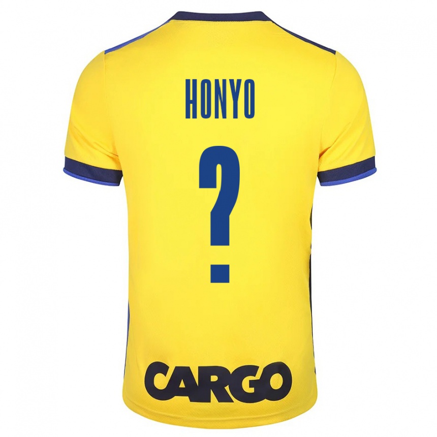 Niño Fútbol Camiseta Yoav Honyo #0 Amarillo 1ª Equipación 2023/24