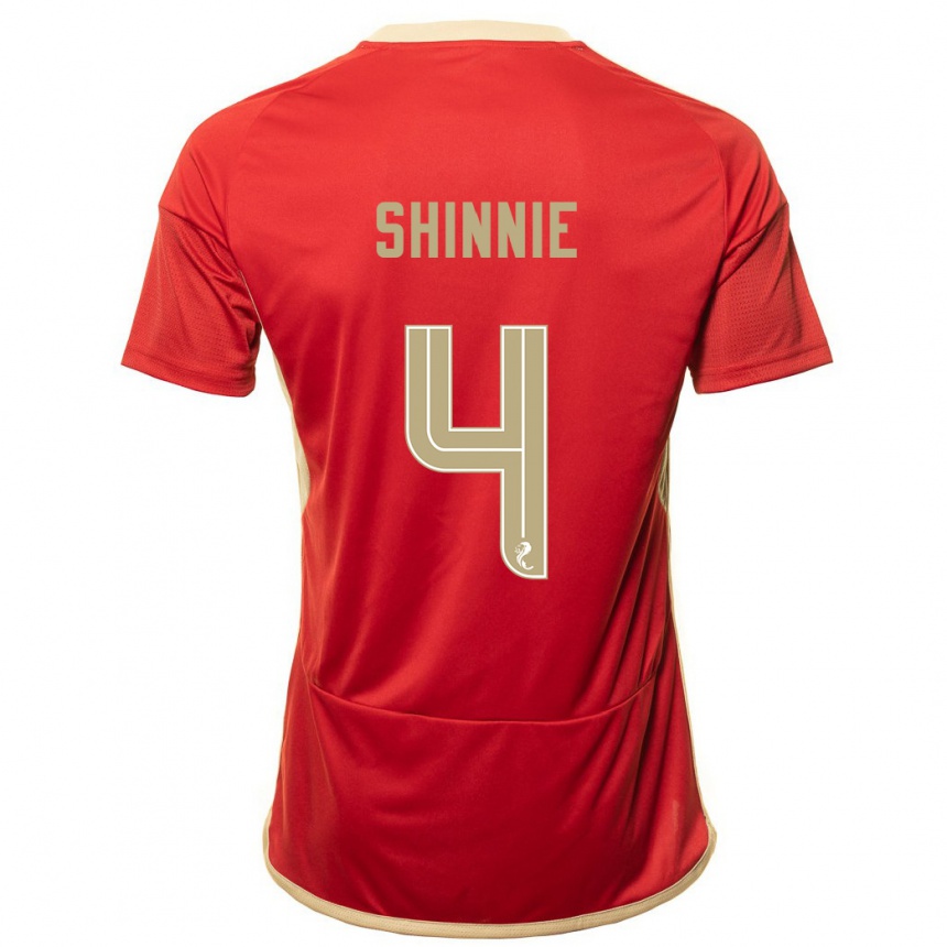 Niño Fútbol Camiseta Graeme Shinnie #4 Rojo 1ª Equipación 2023/24