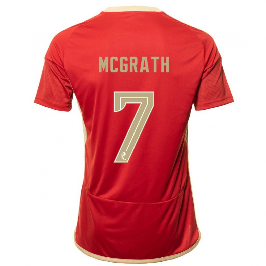 Niño Fútbol Camiseta Jamie Mcgrath #7 Rojo 1ª Equipación 2023/24