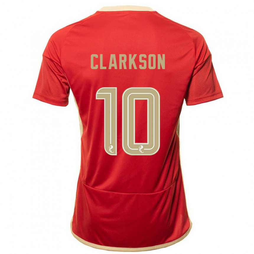 Niño Fútbol Camiseta Leighton Clarkson #10 Rojo 1ª Equipación 2023/24