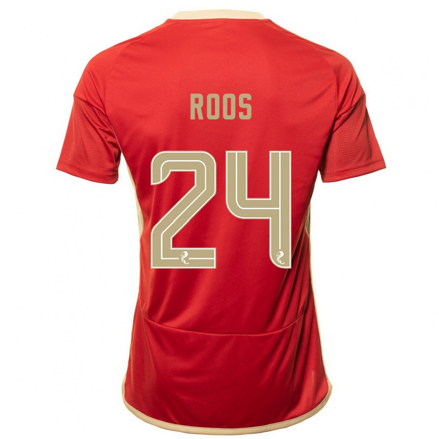 Niño Fútbol Camiseta Kelle Roos #24 Rojo 1ª Equipación 2023/24