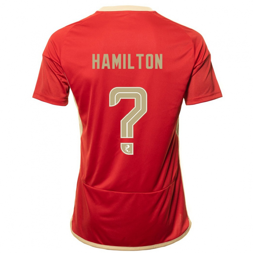 Niño Fútbol Camiseta Brendan Hamilton #0 Rojo 1ª Equipación 2023/24