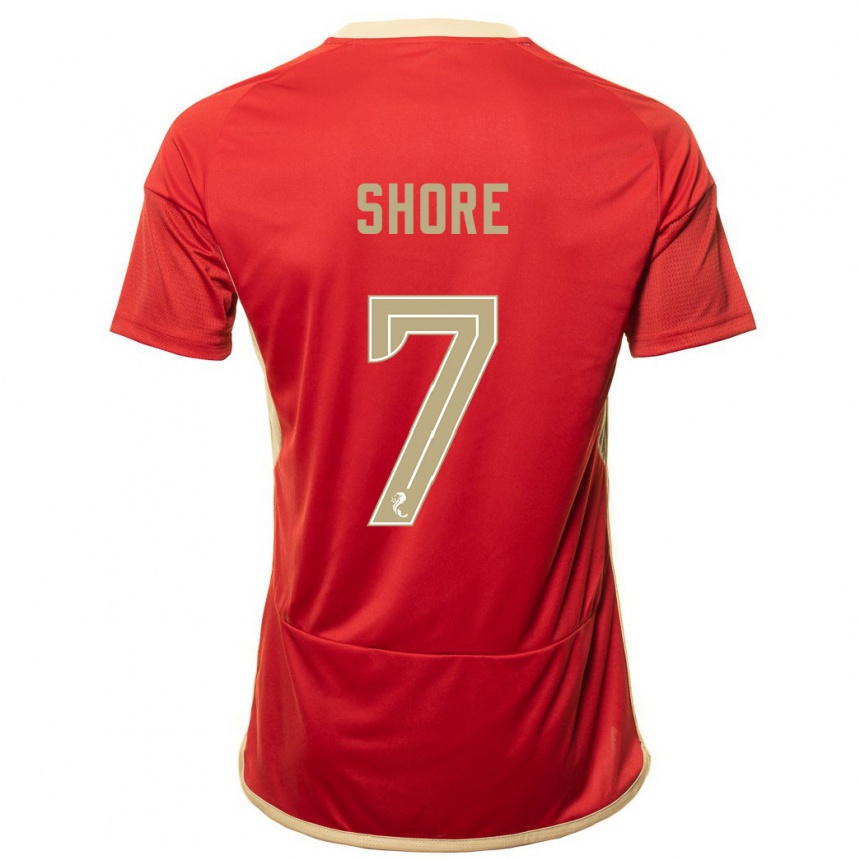 Niño Fútbol Camiseta Eilidh Shore #7 Rojo 1ª Equipación 2023/24