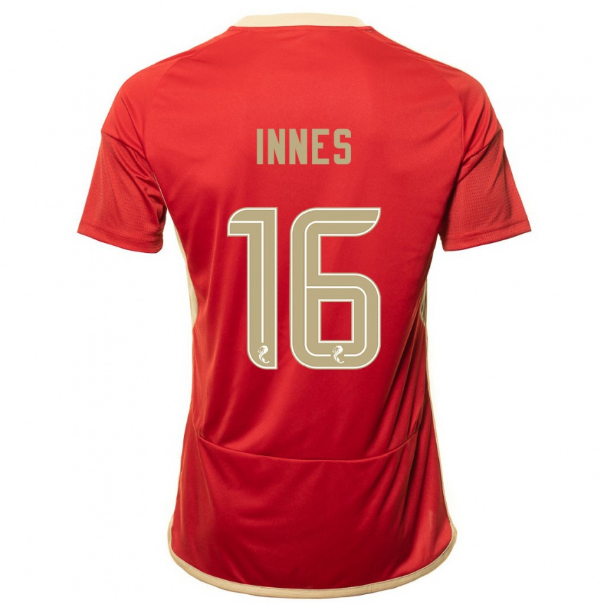 Niño Fútbol Camiseta Hannah Innes #16 Rojo 1ª Equipación 2023/24