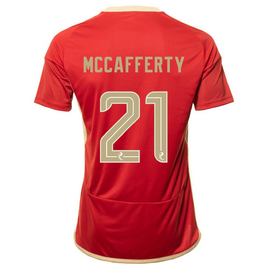 Niño Fútbol Camiseta Eirinn Mccafferty #21 Rojo 1ª Equipación 2023/24