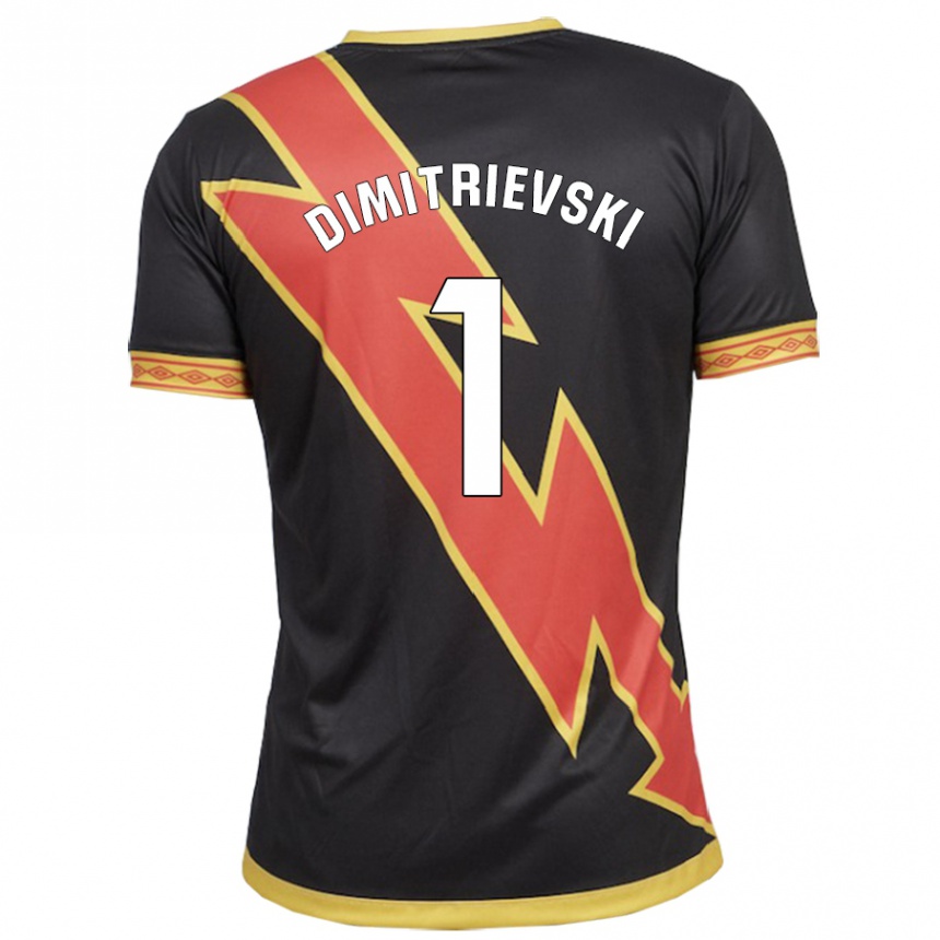 Niño Fútbol Camiseta Stole Dimitrievski #1 Negro 2ª Equipación 2023/24