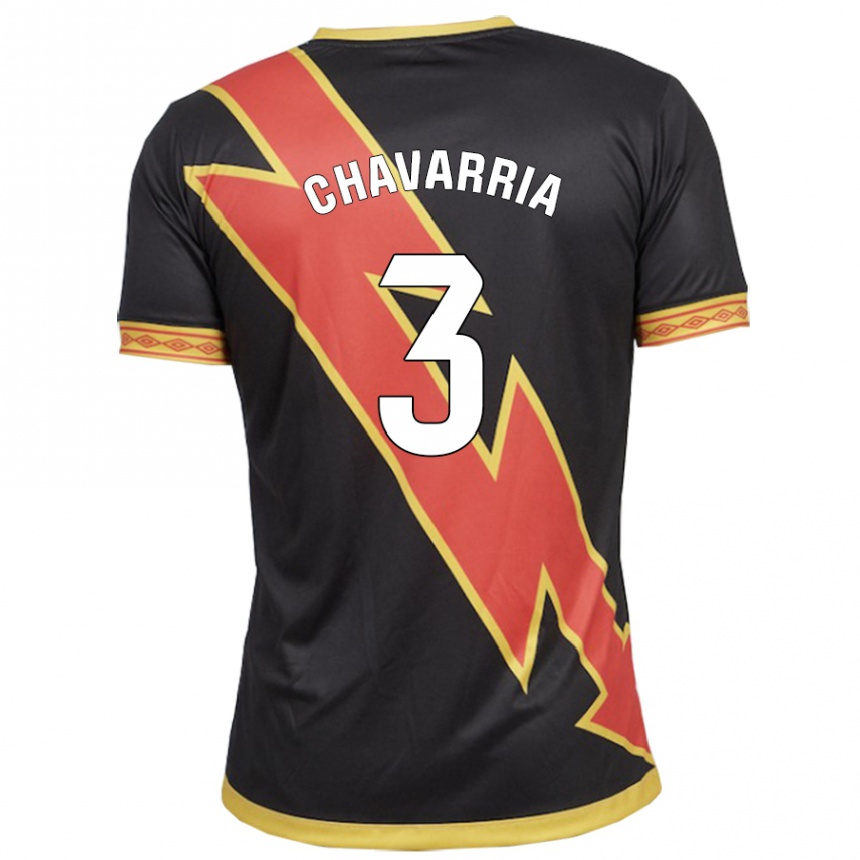 Niño Fútbol Camiseta Pep Chavarría #3 Negro 2ª Equipación 2023/24