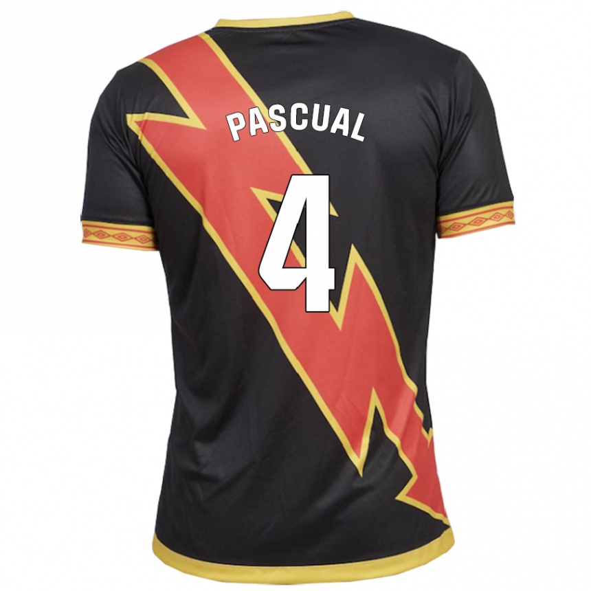 Niño Fútbol Camiseta Martín Pascual #4 Negro 2ª Equipación 2023/24