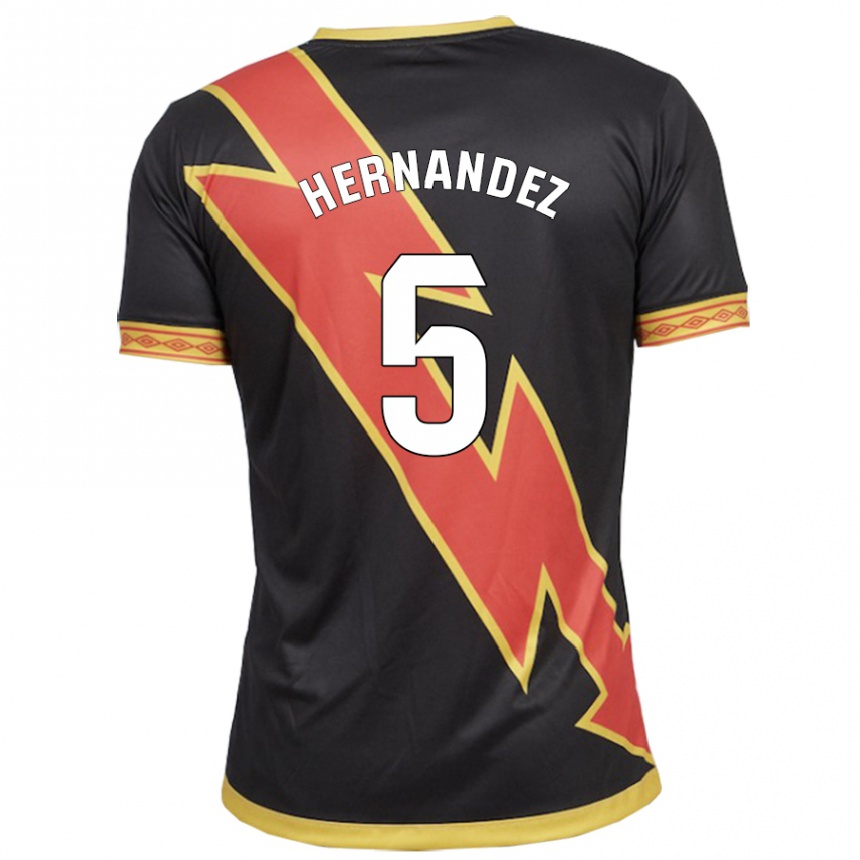 Niño Fútbol Camiseta Aridane Hernández #5 Negro 2ª Equipación 2023/24