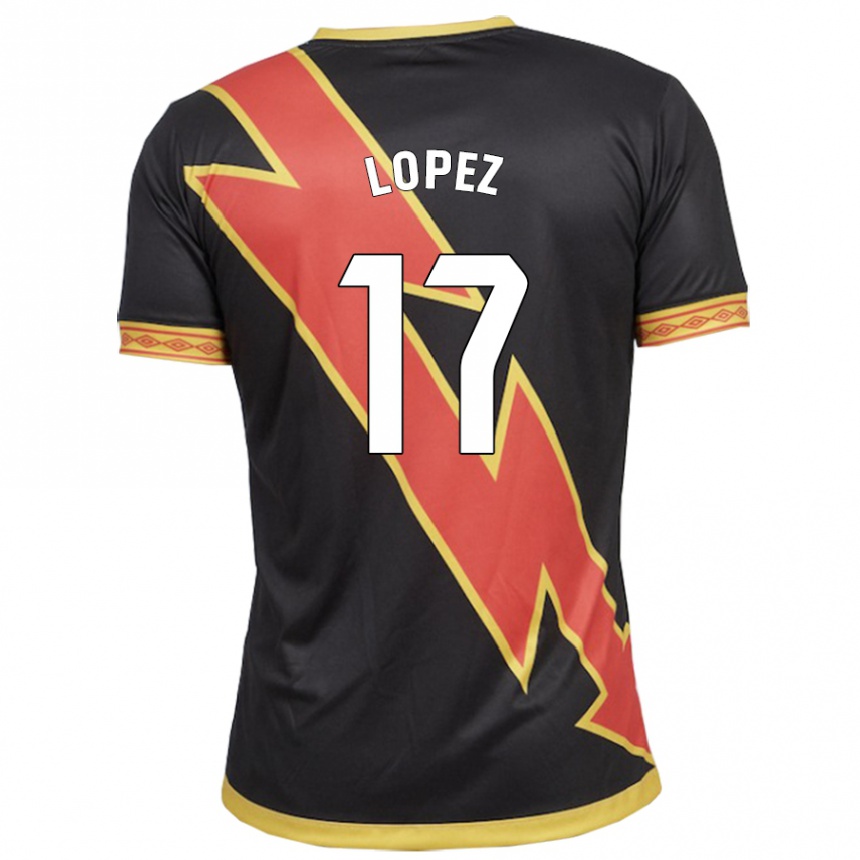 Niño Fútbol Camiseta Unai López #17 Negro 2ª Equipación 2023/24