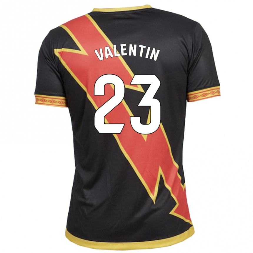 Niño Fútbol Camiseta Óscar Valentín #23 Negro 2ª Equipación 2023/24