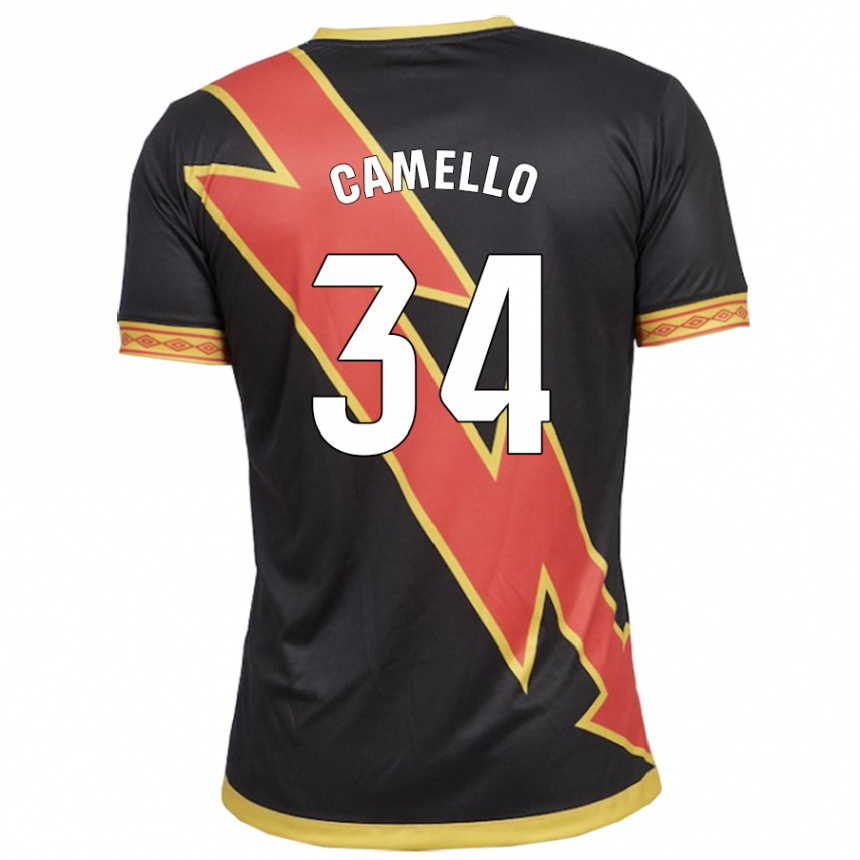 Niño Fútbol Camiseta Sergio Camello #34 Negro 2ª Equipación 2023/24