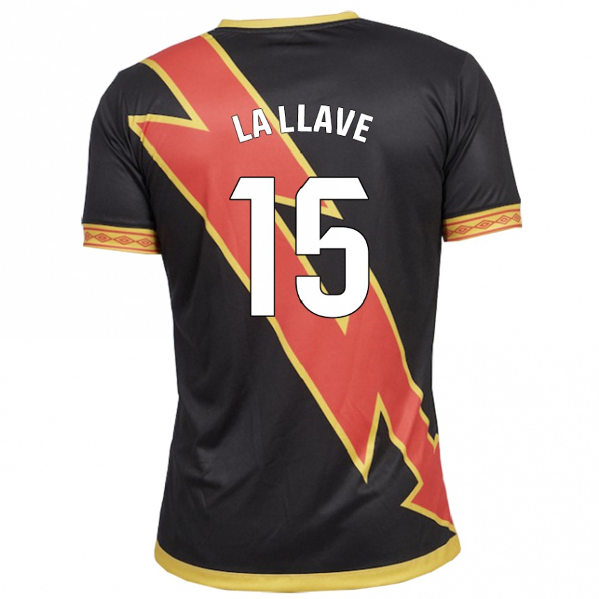 Niño Fútbol Camiseta Kevin De La Llave #15 Negro 2ª Equipación 2023/24