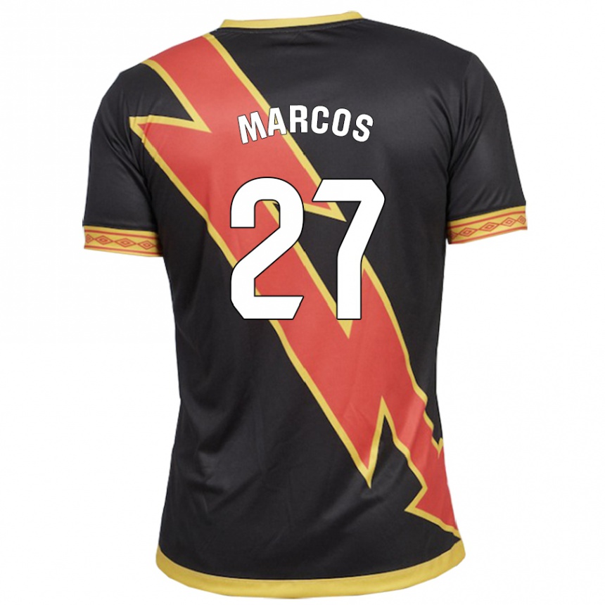 Niño Fútbol Camiseta Álvaro Marcos #27 Negro 2ª Equipación 2023/24