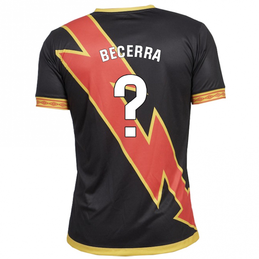 Niño Fútbol Camiseta Samuel Becerra #0 Negro 2ª Equipación 2023/24