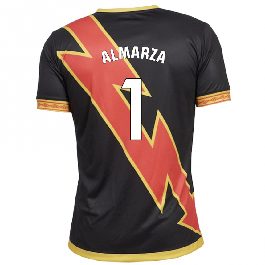 Niño Fútbol Camiseta Ana Almarza Garrido #1 Negro 2ª Equipación 2023/24