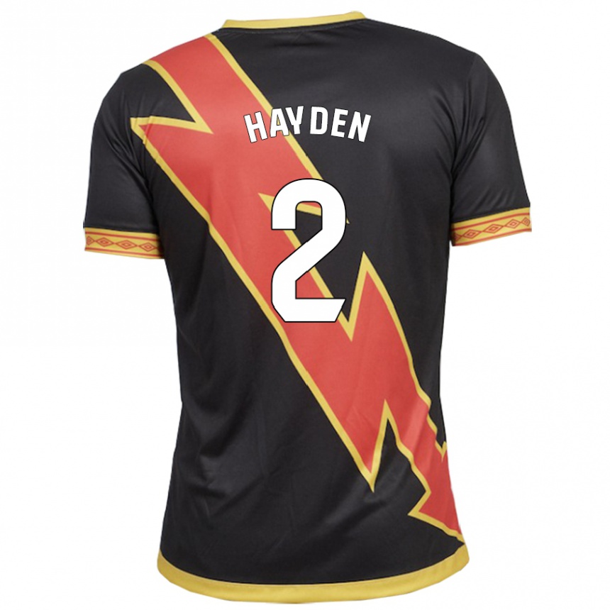 Niño Fútbol Camiseta Danielle Hayden #2 Negro 2ª Equipación 2023/24