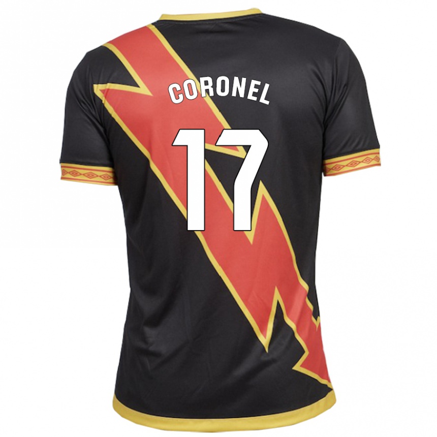 Niño Fútbol Camiseta Mariela Del Carmen Coronel #17 Negro 2ª Equipación 2023/24