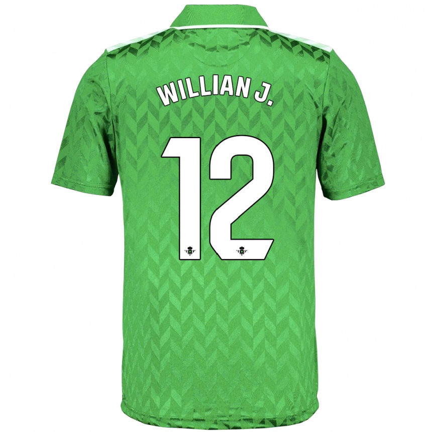 Niño Fútbol Camiseta Willian José #12 Verde 2ª Equipación 2023/24