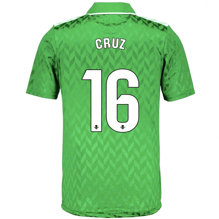 Niño Fútbol Camiseta Juan Cruz #16 Verde 2ª Equipación 2023/24