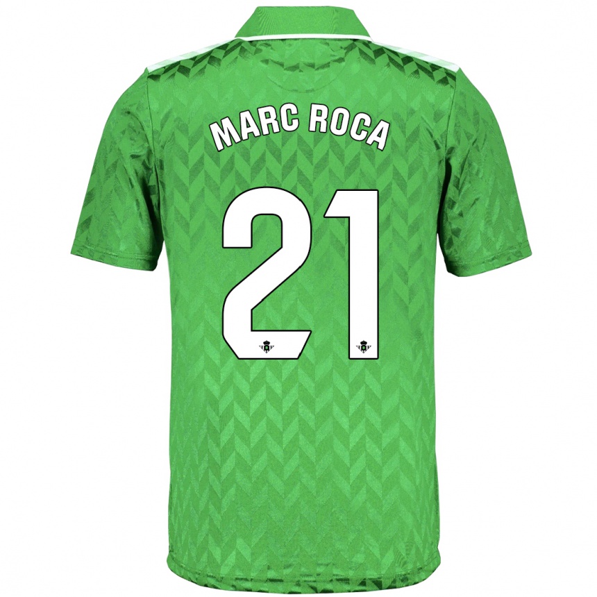 Niño Fútbol Camiseta Marc Roca #21 Verde 2ª Equipación 2023/24