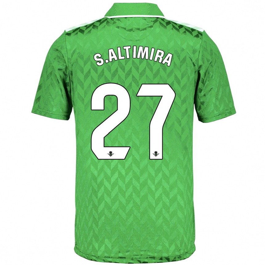 Niño Fútbol Camiseta Sergi Altimira #27 Verde 2ª Equipación 2023/24