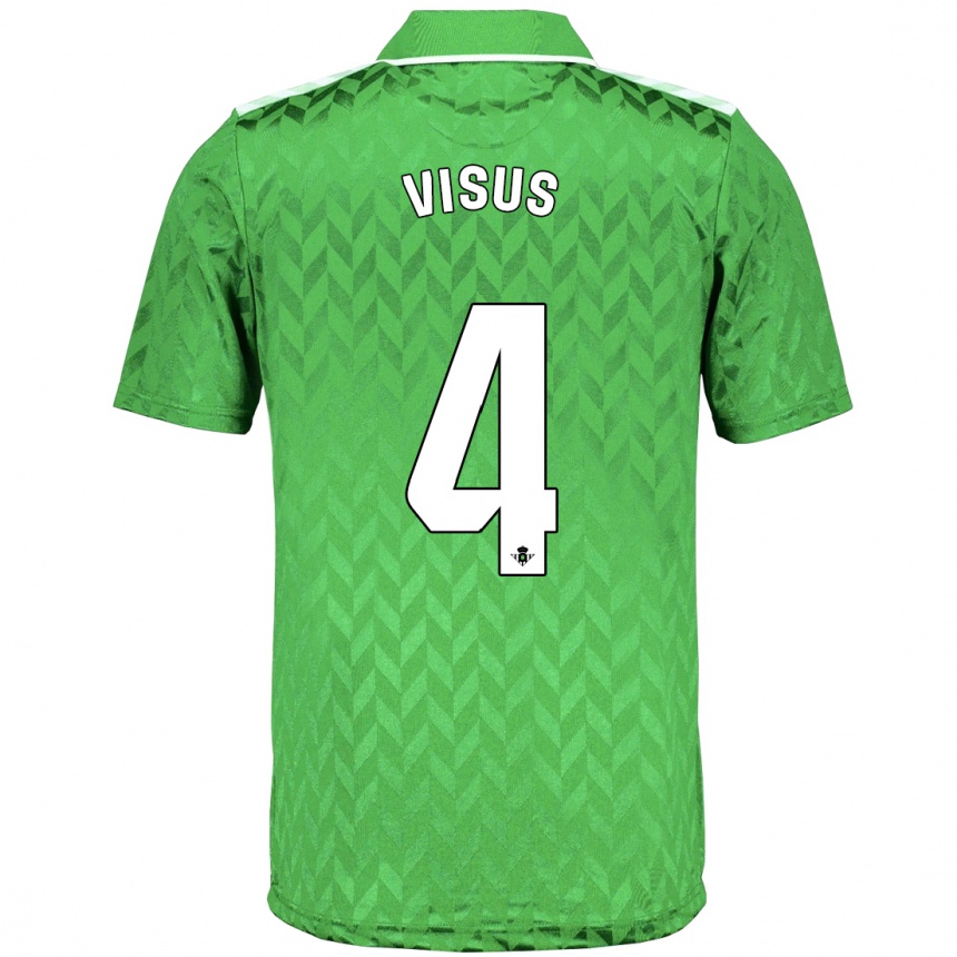 Niño Fútbol Camiseta Ricardo Visus #4 Verde 2ª Equipación 2023/24