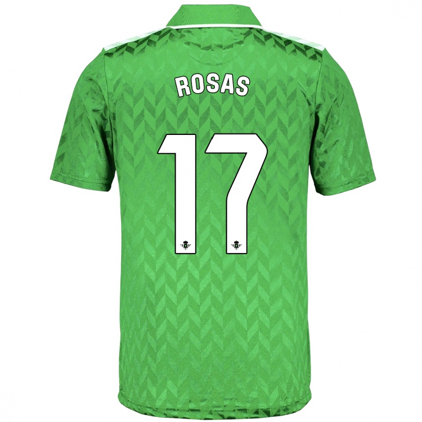 Niño Fútbol Camiseta Berto Rosas #17 Verde 2ª Equipación 2023/24